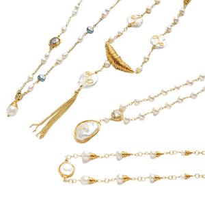 Colar de Pérolas Naturais de Água Doce da Fábrica, Joias Artesanais de Estilo Variado, Venda Quente na China - Product Image 1