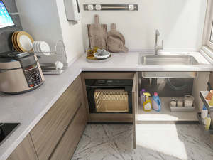 Gabinetes de Cocina Americanos con Revestimiento de Melamina, Precio Directo de Fábrica, Sin Golpes - Product Image 5