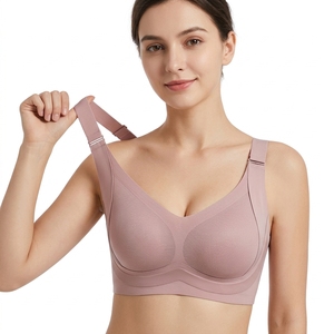 Sujetador Deportivo Sin Costuras con Logotipo Personalizado para Mujer, <span class=keywords><strong>Copa</strong></span> 3/4, OEM/ODM, Tallas Grandes M-4XL, Sin Varillas, Alta Elasticidad, Transpirable - Product Image 4