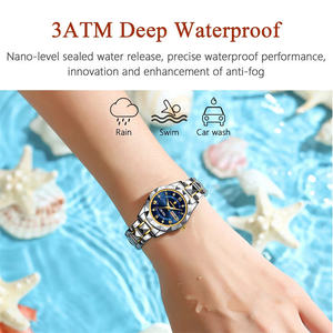 POEDAGAR 306 Dual <b>Calendar</b> Design Stainless Steel Watch Women Luxury Japan Quartz Watches Waterproof Fashion Ladies Wristwatches - Product Image 4