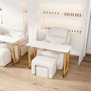 Mesa de Manicura Móvil, Mesa de Manicura de Una Sola Capa Estilo Japonés con Ruedas, Mesa de Manicura Moderna y Sencilla, Mesa de Manicura - Product Image 6