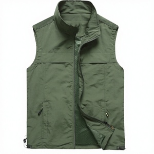 [Double-sided Wear] Add Fleece Winter Reversible Vest Outdoor Quick-drying Breathable Men's Thin Zipper Large Size OEM Service - Product Image 3