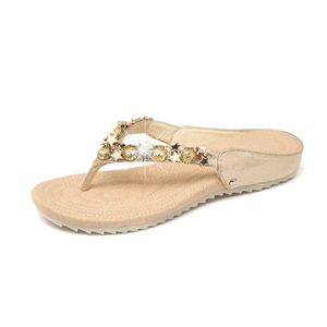 <strong>Flip</strong> <strong>Flop</strong> for Woman Size 4 Flat Crystal Jelly Rhinestone Sandal Woman studded Flat Thong Bling Sandal Shoes <strong>Silver</strong> Star slippers - Product Image 2