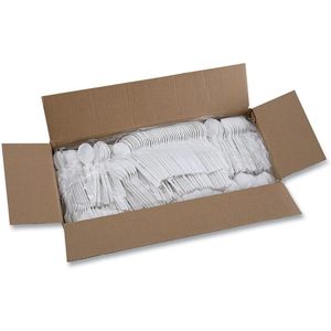 Boardwalk Heavyweight Polypropylene <b>Soup</b> <b>Spoon</b> White Disposable Cutlery 1000/Pack 1000/Carton - Product Image 3