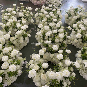 Guirlande de fleurs artificielles en forme de couronne, série de couleur bleu royal minimaliste EG-WR-BL02 2026, pour centres de table de mariage - Product Image 6