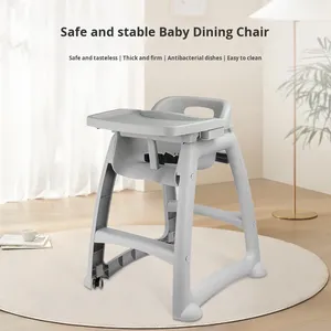 Silla de Comedor Comercial Multifuncional Portátil de Plástico Gris para Niños de 1 a 4 Años, Uso en <span class=keywords><strong>el</strong></span> Hogar y Restaurantes QH - Product Image 2