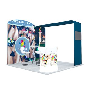 Cabina de exhibición moderna portátil de 10x10 al mejor precio con estantes Configuración rápida para exposiciones y tamaño de soporte de 10 pies - Product Image 5
