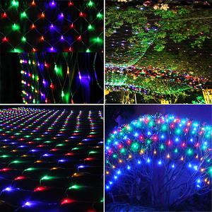 IP 65 Outdoor LED String <strong>Lights</strong> Tall Building House Segment Curtains Net <strong>Rice</strong> Color Modeling Christmas Tree Lighting - Product Image 6