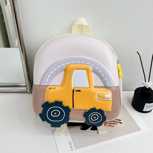 New Kids Hard Shell Kindergarten Backpack Cute Anime Car Shape <b>Mini</b> Children School Bag With Lunch Bag - Product Image 2