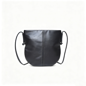 Elegante Bolso Bandolera de Cuero Minimalista para Mujer, Forma Curva Suave, Correa Anudada, Bolso de Hombro Casual - Product Image 2