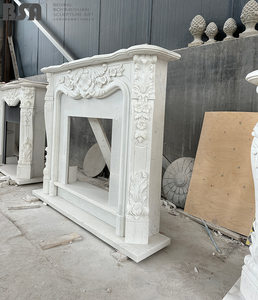 เตาผิงหินอ่อนแกะสลักด้วยมือแบบอิสระรอบๆหิ้งหินคุณภาพสูงสำหรับห้องนั่งเล่นและโรงแรม - Product Image 4