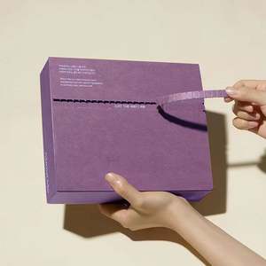 Personnalisable recyclé fermeture éclair déchirure bande Cartons carton ondulé enduit UV parfum bougie perruque stockage estampage gaufrage - Product Image 1