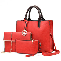 Ensemble de sacs à main en cuir PU pour femmes, sacs à main de marque pour dames, portefeuilles, produits de luxe, vente en gros