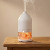 Diffuseur d'arômes USB en pierre de cristal, humidificateur d'air, lampe en sel de l'Himalaya, diffuseur d'arômes en sel minéral, diffuseur d'arômes en sel de cristal