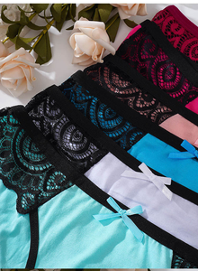 ملابس داخلية نسائية من الدانتيل ، سراويل داخلية نسائية قطنية جيدة التهوية ، ملابس داخلية رقيقة صلبة ، سراويل داخلية بكيني قطنية - Product Image 4