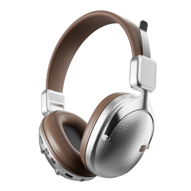 New Arrival Retro Style Wireless Over-Ear Headphones with LED Battery Indicator Rubber Coating JL Chipset