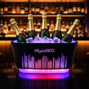 Cubo de hielo LED de gran capacidad, recargable, con luz RGB, enfriador de champán para bar, KTV, discoteca - Product Image 2