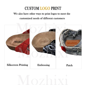 Sepatu Clog Birken Outdoor Unisex Grosir, Fashion Custom Kulit Asli Sol Gabus Wanita Pria Model Mule Dengan Cetak 3D - Product Image 5