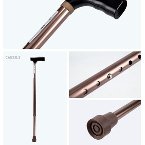 Canne rétractable en alliage d'aluminium, antidérapante, réglable, pour la récupération des blessures et l'utilisation en extérieur, couleur or rose - Product Image 2