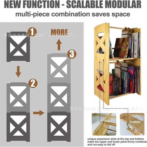Wooden Record Rack <b>Desktop</b> Vinyl Storage Display Stand Book Magazine <b>Shelf</b> Classification Organizer Handmade Multipurpose - Product Image 2