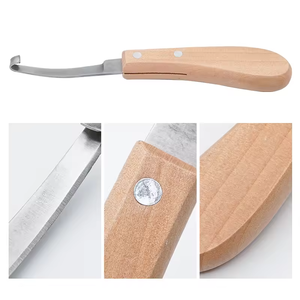 Couteau à sabots double tranchant à bas prix pour bovins, chevaux, moutons, chèvres, vaches, coupe-ongles pour <span class=keywords><strong>animaux</strong></span> avec manche en bois - Product Image 4