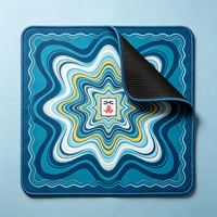 Tapis de Mahjong Américain Personnalisé en Caoutchouc Écologique 800x800mm pour 4 Joueurs – Utilisation Universelle