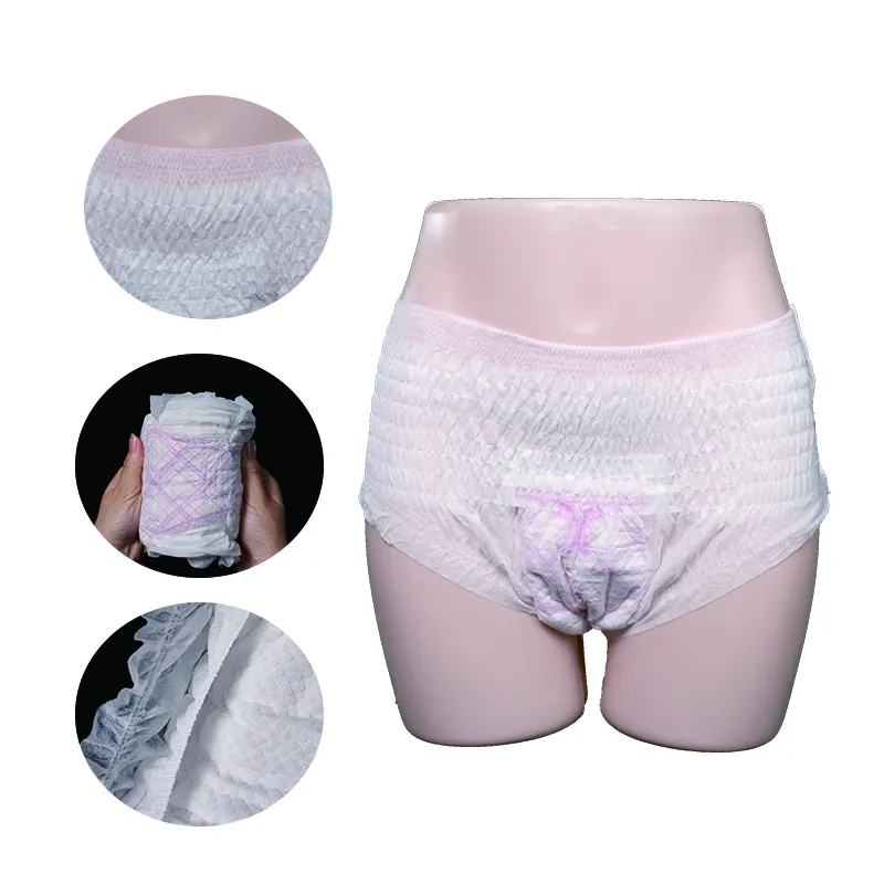 Overnight Women Menstrual Underwear Panties Period Sanitary Napkin Pants