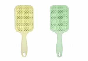 U Handle ceramic roll <b>brush</b> with non slip rubber handle and soft boar bristle <b>for</b> daily detangle styling straight hair - Product Image 2