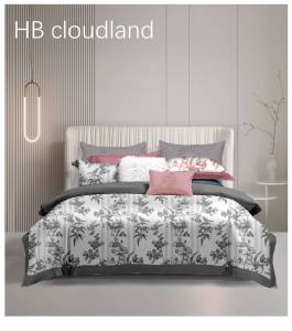 Cloudland Pflanzenmuster Bedruckte Baumwoll-Bettbezug-Garnitur 3-teilig Queen-Size OEKO-TEX Zertifiziert Umweltfreundliche Bettwäsche - Product Image 3