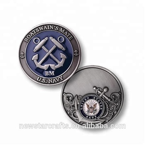 Neue Ankunfts-Nickelüberzug-weiche Emaille-kundenspezifische Großhandelsmarine-Herausforderung-<span class=keywords><strong>M</strong></span>ünzen - Product Image 4