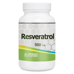 Polvo de resveratrol 500mg 1000mg 60/120 Cápsulas 98% 50% NAD Suplemento de cápsulas de resveratrol - Product Image 1
