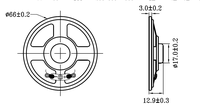 Speaker Full-Range FCE 66mm 8Ω 2W untuk Speaker Bluetooth/Audio Multimedia/Sistem Konferensi/Audio Portabel