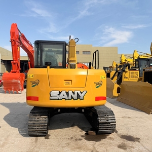 Machinerie de construction d'occasion, mini-excavatrice sur chenilles hydraulique SANY SY75CPRO de 7 tonnes, mini-excavatrice d'occasion pour la construction routière - Product Image 4