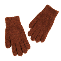 Gants chauds tricotés de couleur unie en peluche épaisse d'hiver personnalisés pour adultes accessoires de mode pour le cyclisme sport décontracté usage quotidien