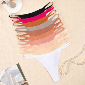 سراويل داخلية نسائية رقيقة بدون خياطة مقاس XXL-XXXL، ملابس داخلية مثيرة وقابلة للتنفس غير مرئية، سترينج أنيق للفتيات الشابات - Product Image 3