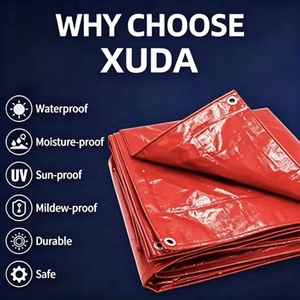 <span class=keywords><strong>Bâche</strong></span> imperméable rouge en PE de marque Xuda, personnalisée en usine, avec service de découpe pour <span class=keywords><strong>piscine</strong></span> - Product Image 5