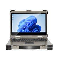Nueva Laptop de Aluminio de 17.3 Pulgadas con Pantalla Doble, Totalmente Resistente, Computadora Profesional con SSD de 16GB para Condiciones Extremas