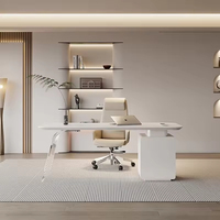 Top haut de gamme Unique créatif moderne Table de bureau Photos bureau exécutif Table d'ordinateur et chaise blanc Table de bureau bureau bureau