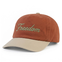Casquette de baseball 5 panneaux en coton recyclé bicolore vert, broderie personnalisée, unisexe, pour hommes, style sportif, vente en gros