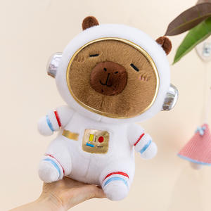 Astronauta capibara peluche cartone animato morbido capibara farcito bambole di animali idrochoerus idrochaeris gettare cuscino regalo - Product Image 3
