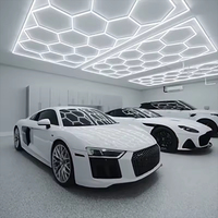 Vente directe d'usine Hexagonal 14 Grille Plafond Détail Nid D'abeille LED Lumière pour Commercial Auto Show LED Garage Work Light