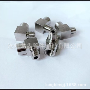 Raccord de tuyauterie en acier inoxydable Longben 304, coudé, filetage NPT 1/2 pouce interne/externe, pour la mesure de pression - Product Image 3