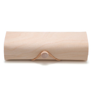 Étui à lunettes en bambou, placage de bois naturel, style rectangulaire tendance, 8-8,9 pouces, WC026, été 2024 - Product Image 4