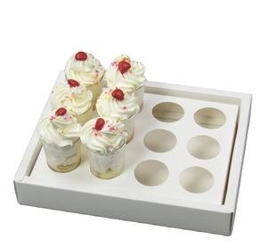 カップケーキボックス透明サンルーフマフィン包装箱2-4-6-12小さなケーキ包装箱 - Product Image 1