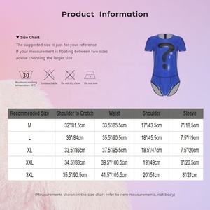 Body brillante para hombre con estampado de signo de interrogación, manga corta, cuello redondo, corte alto, disfraz de lucha libre, baile, actuación, escenario, cosplay, personalizado - Product Image 6