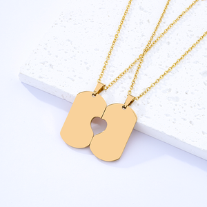 Ywyougang Collana con Ciondolo a Catena in Acciaio Inossidabile Placcato Oro Rosa Personalizzata Creativa per Coppie Regalo di Anniversario per San Valentino - Product Image 4