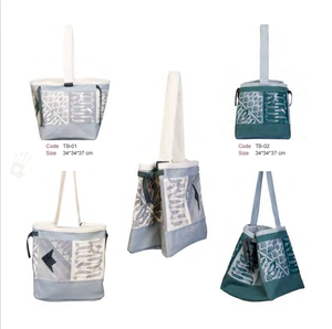 Sac fourre-tout élégant pour femme, 100% coton égyptien, spacieux, léger, durable, avec longues bandoulières - Product Image 1