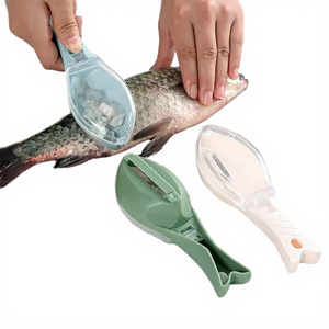 Éplucheur de poisson en plastique, outil durable Yanhua modèle K-29 pour un nettoyage rapide du poisson, ustensile vert, blanc, bleu - Product Image 4