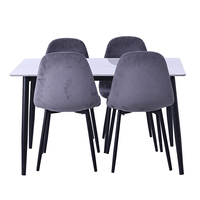 Chaises modernes avec plateau en pierre frittée, vente en gros, mobilier de salon, ensemble de table à manger pour 4 personnes