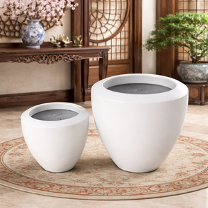 Pots à fleurs en fibre de verre écologiques, durables, légers, durables, best-sellers, sculptés à la main, décoration pour la maison et le jardin - Product Image 4